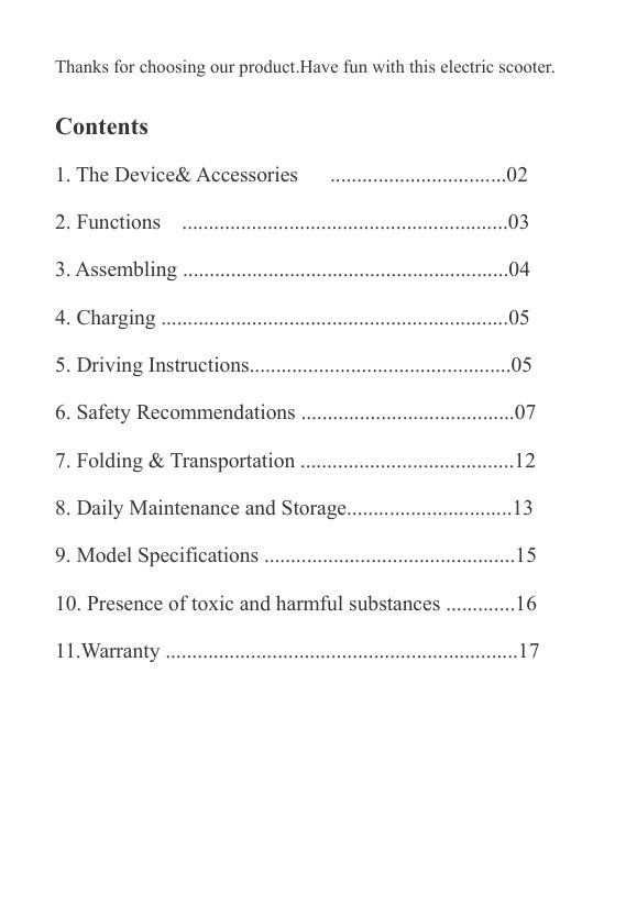 Contents